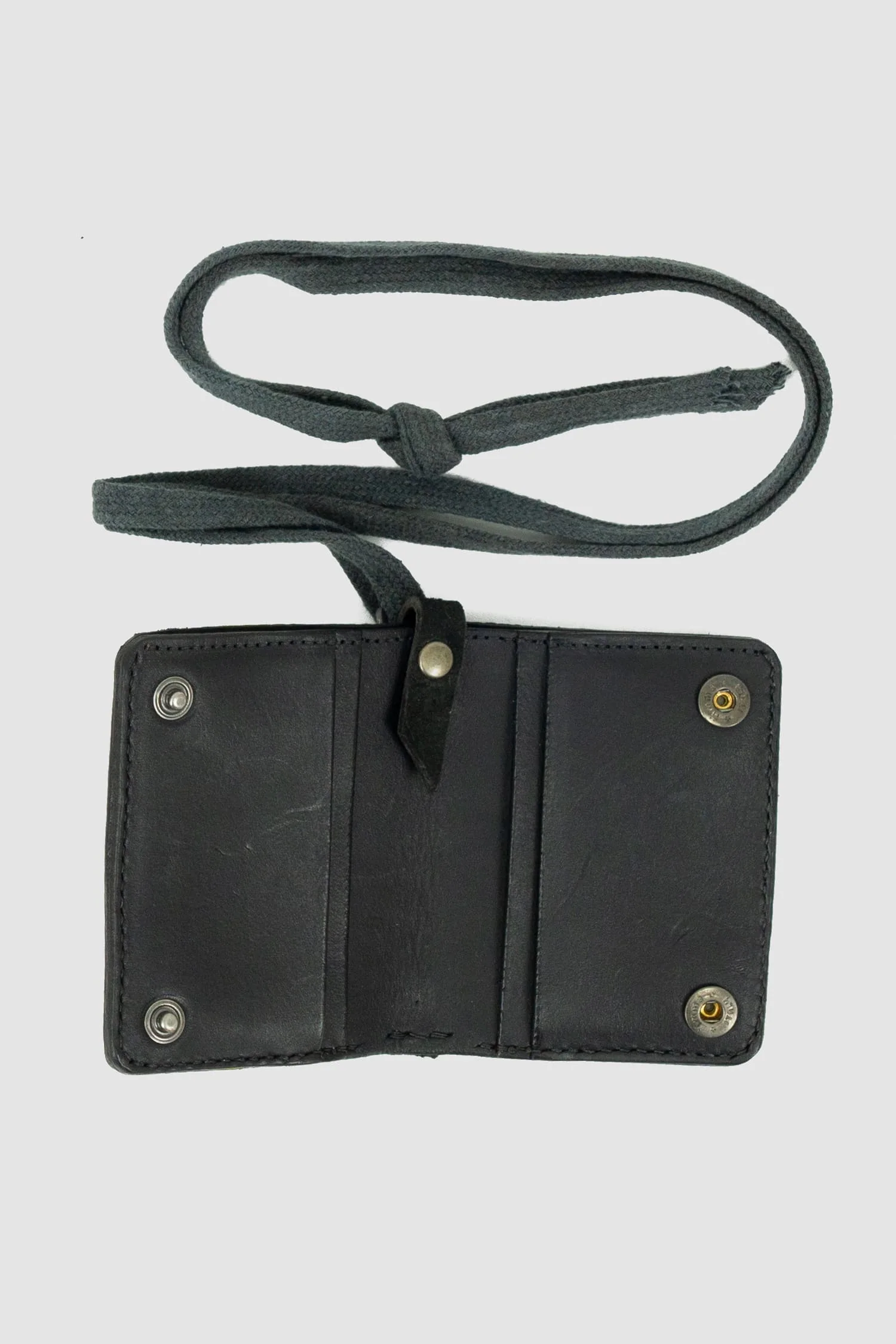 Black Cordovan Shell Leather Snap Holder Wallet - Image 5