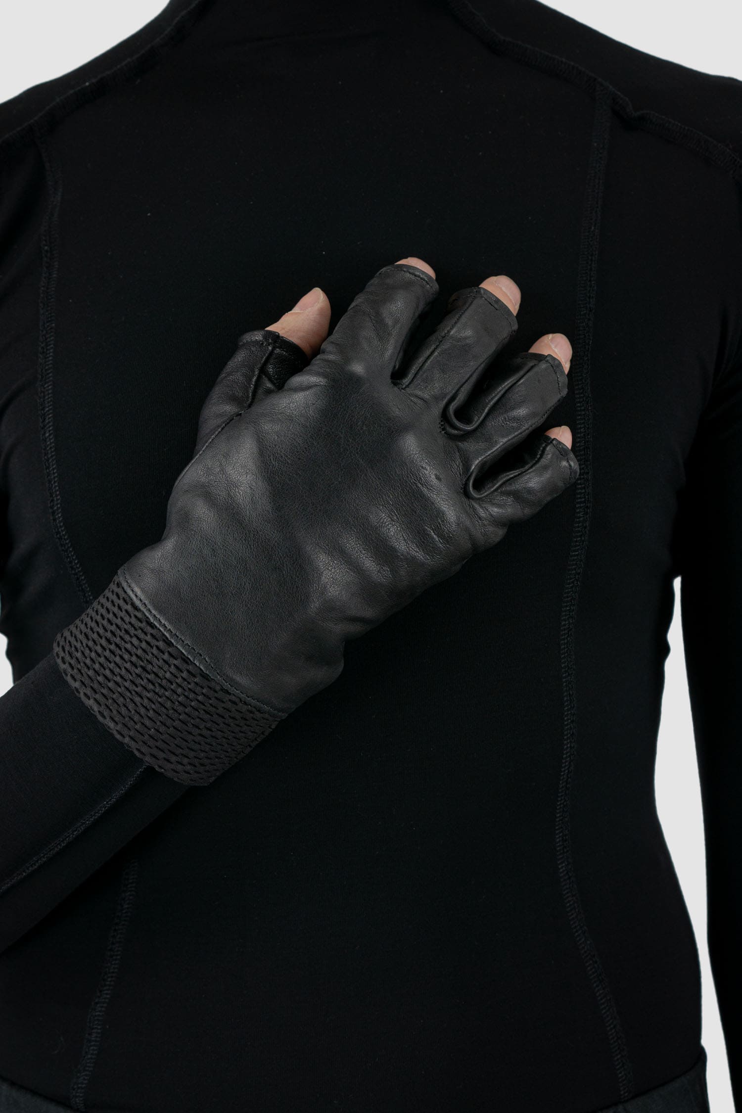 Black Kangaroo Leather Gloves - Image 6