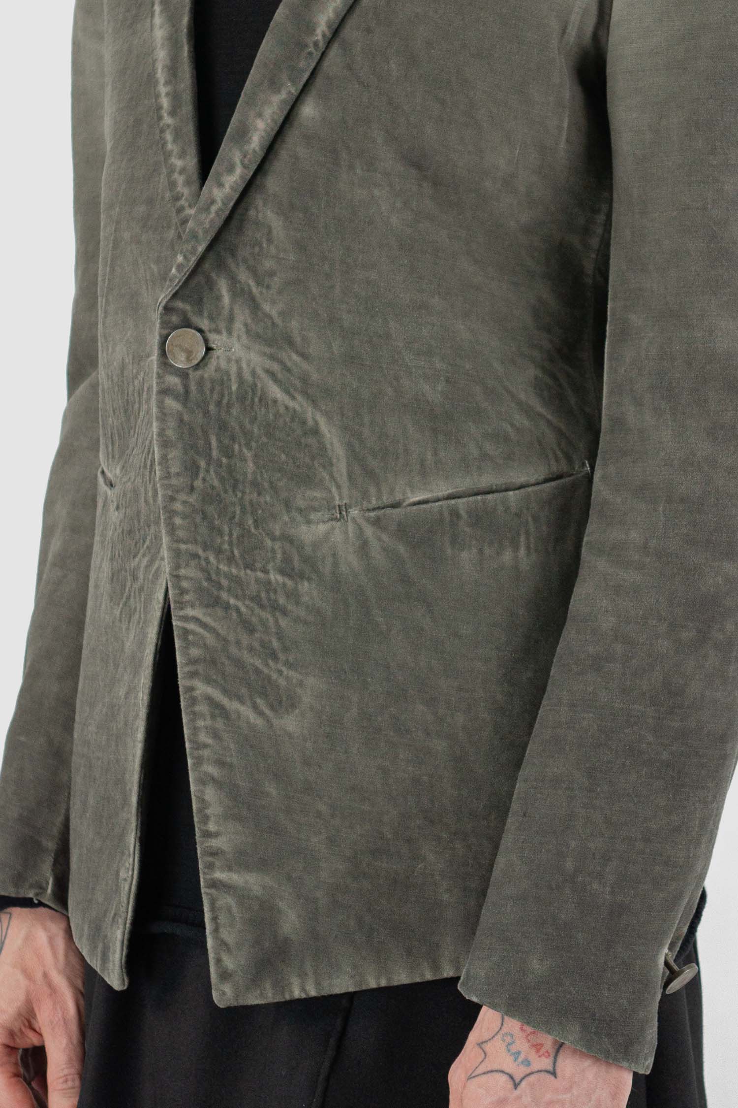Boris Bidjan Saberi - Cold dyed Steel Buton Blazer Jacket - Image 3
