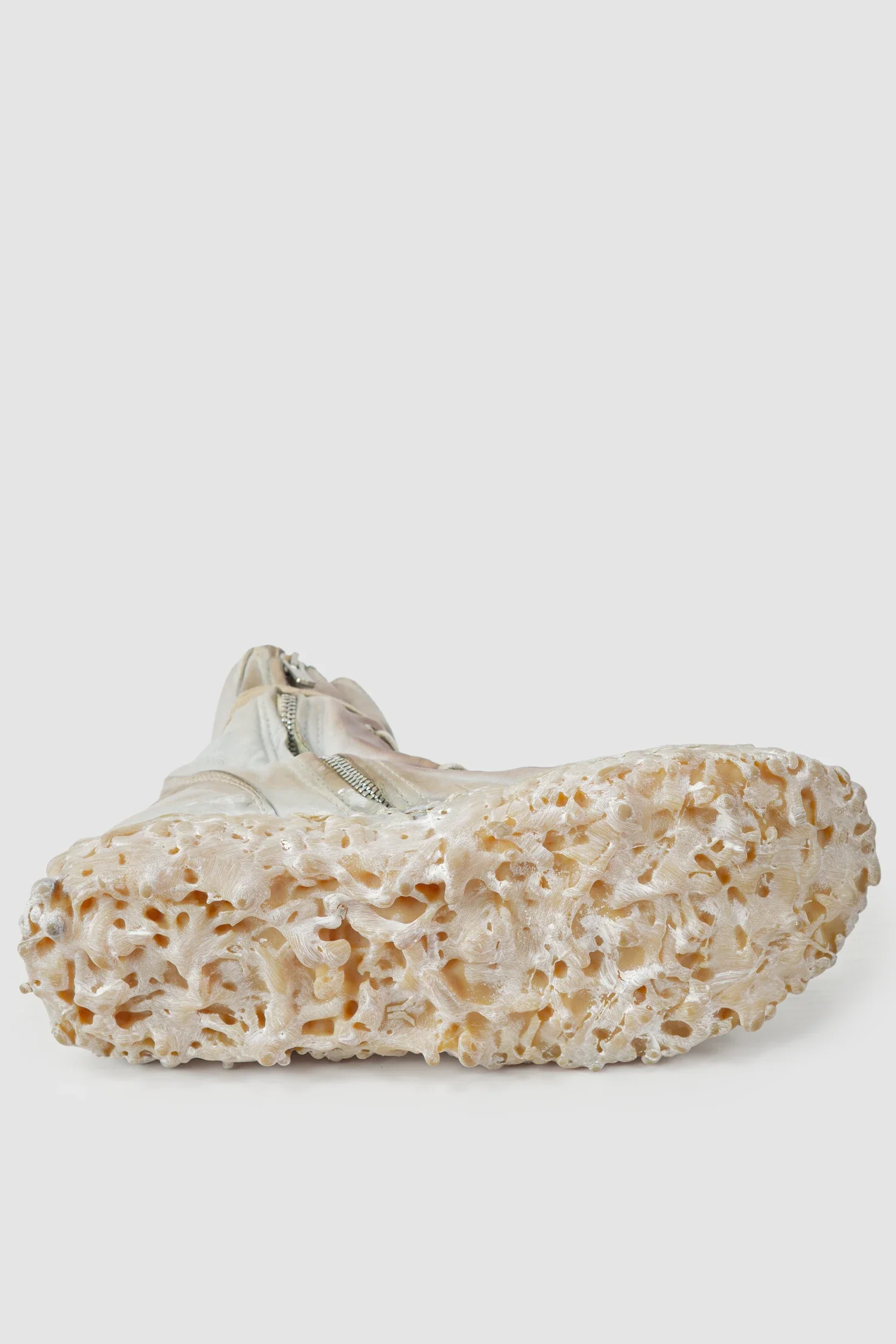 Grey Object Dyed High Top Leather Sneaker - MELM2 - Image 9