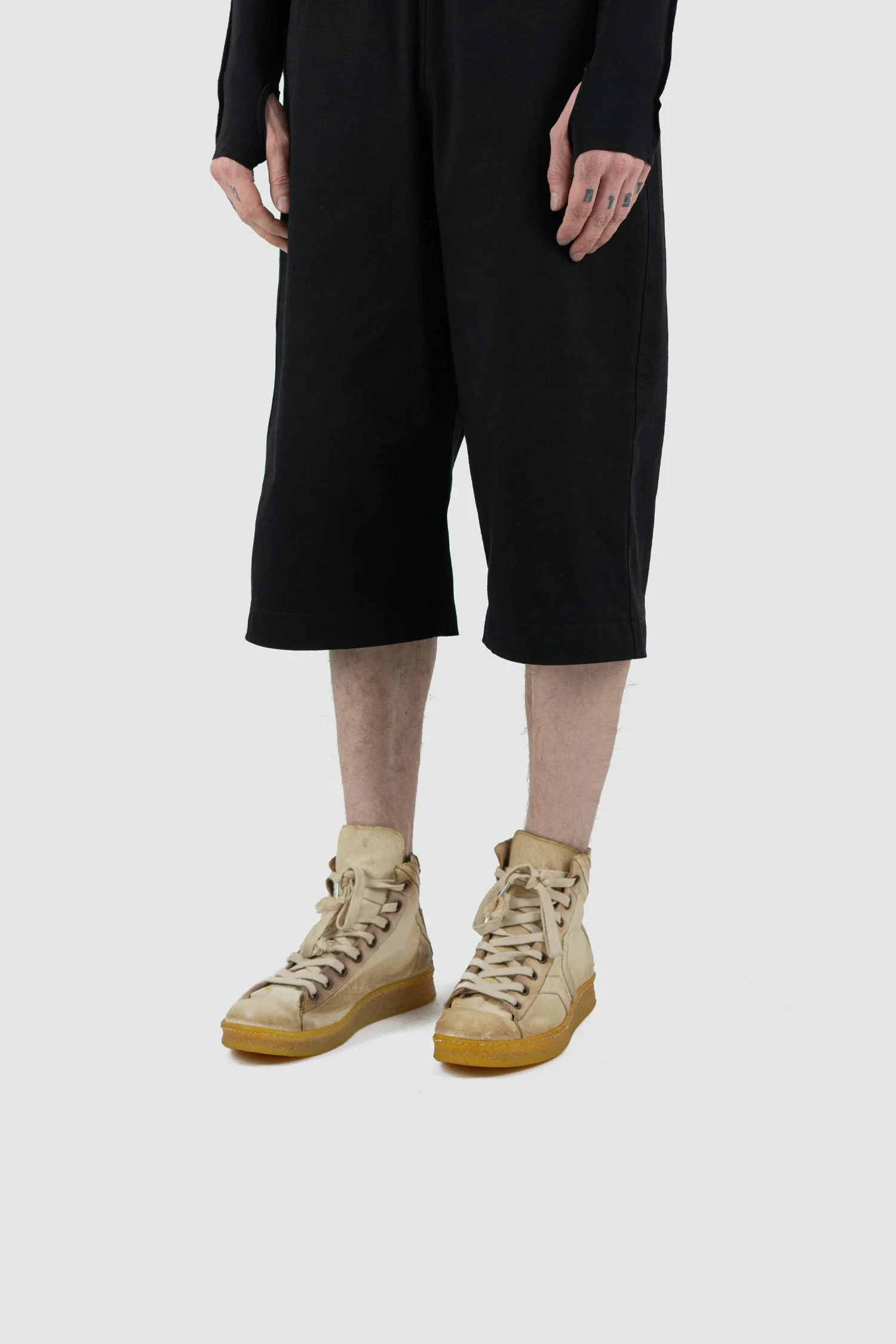 White Grit Mid Top Zipper Sneaker - Image 10