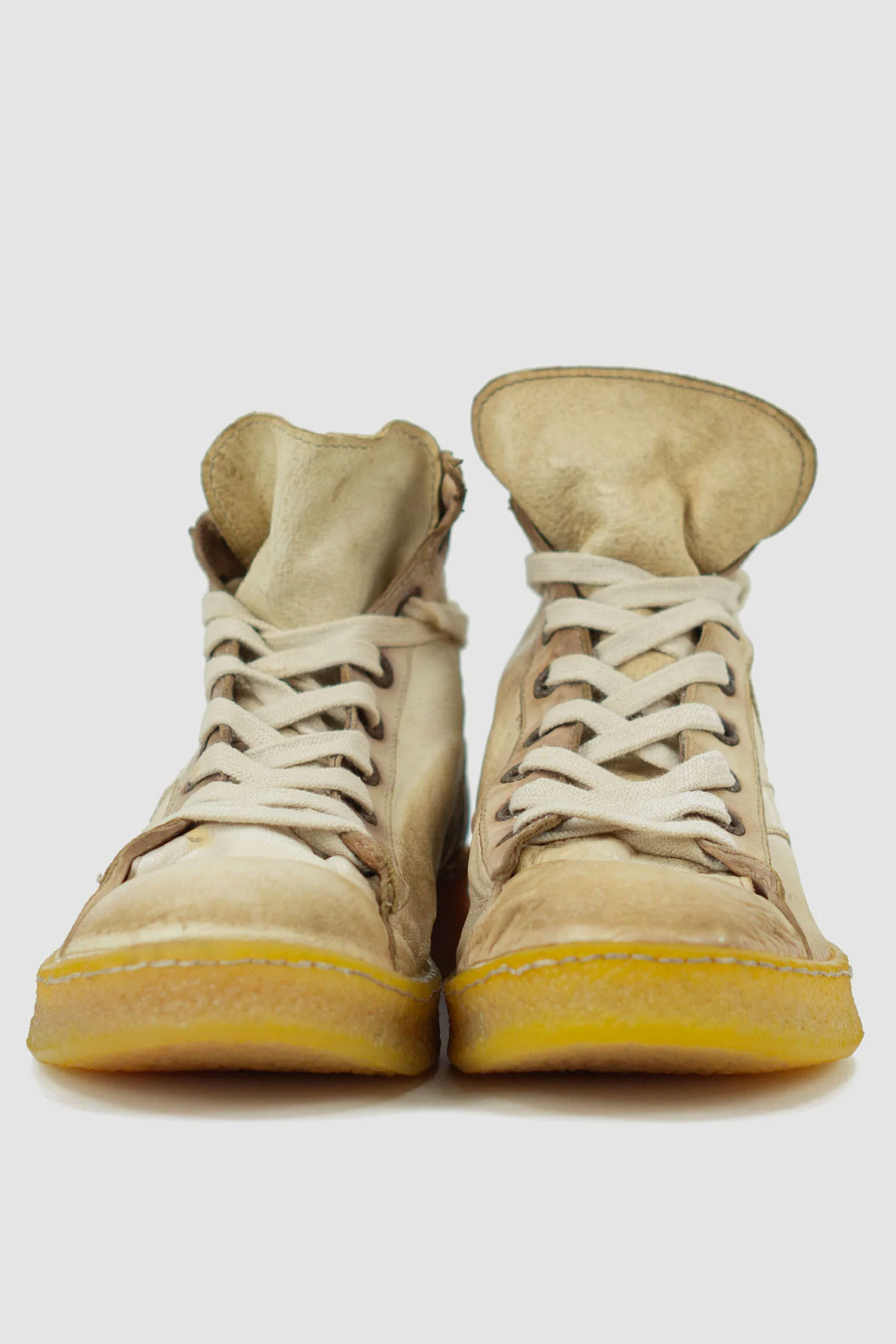 White Grit Mid Top Zipper Sneaker - Image 6