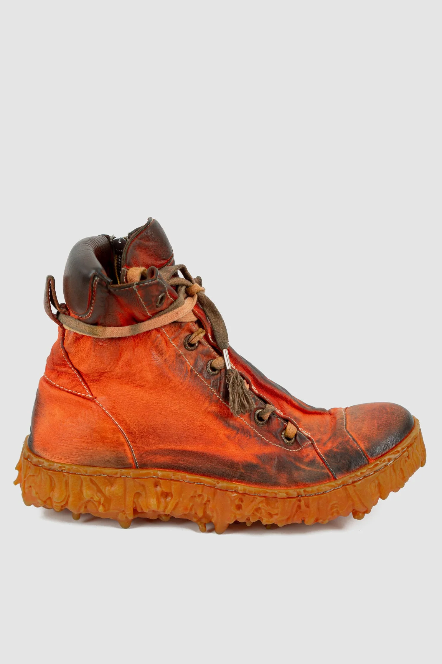 Red Melt Clash Lava Red Mid Sneaker - Image 3