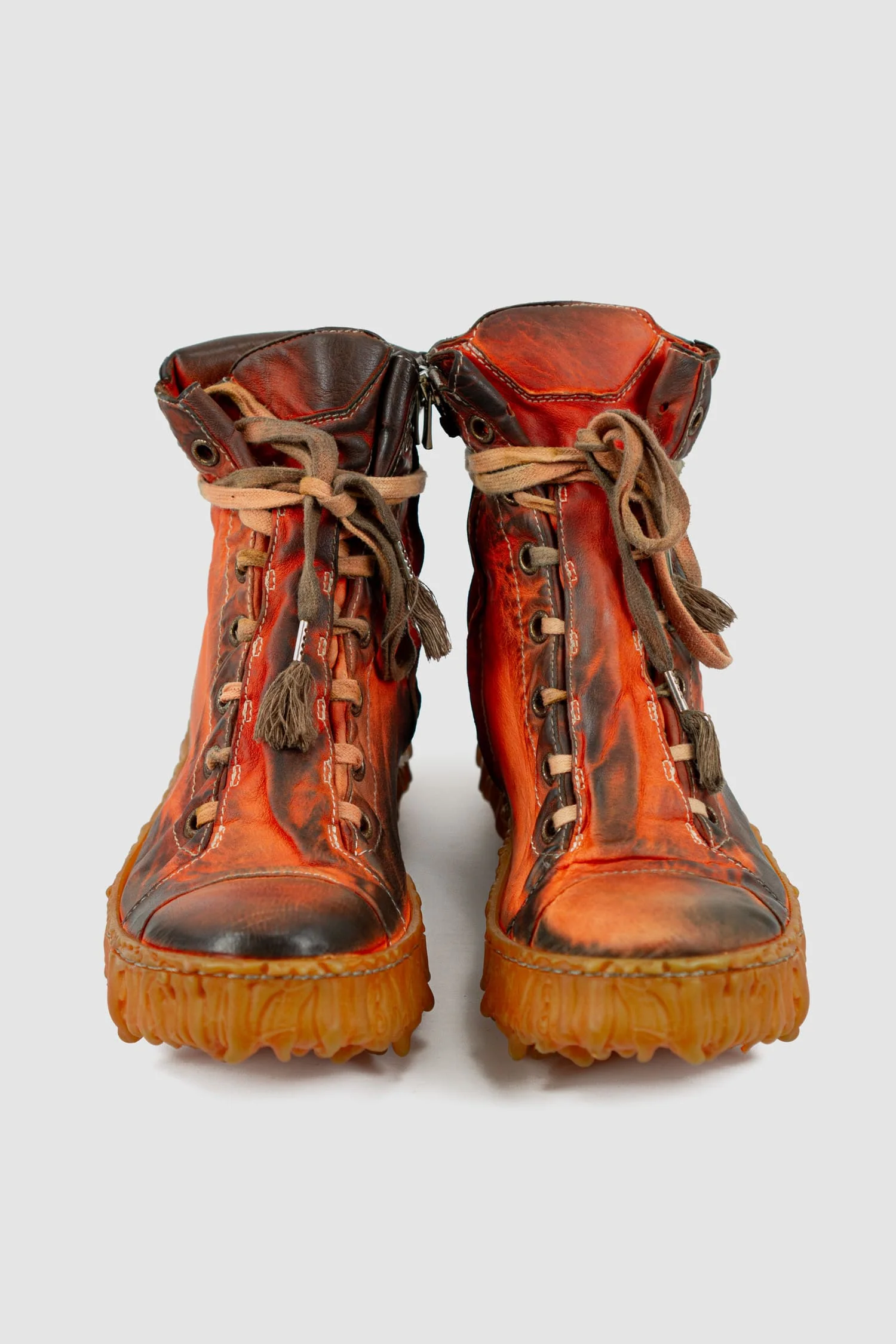 Red Melt Clash Lava Red Mid Sneaker - Image 5