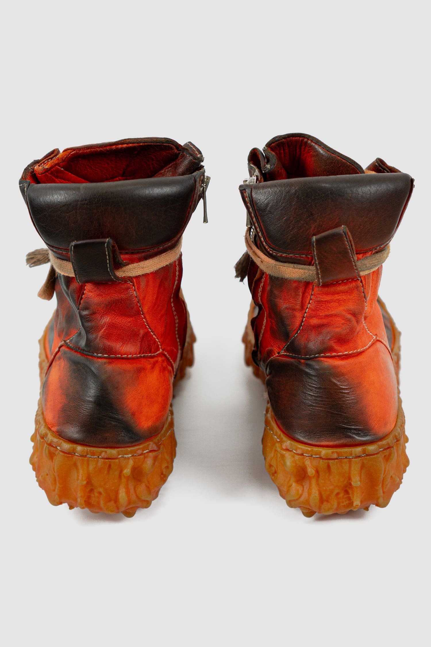 Red Melt Clash Lava Red Mid Sneaker - Image 6