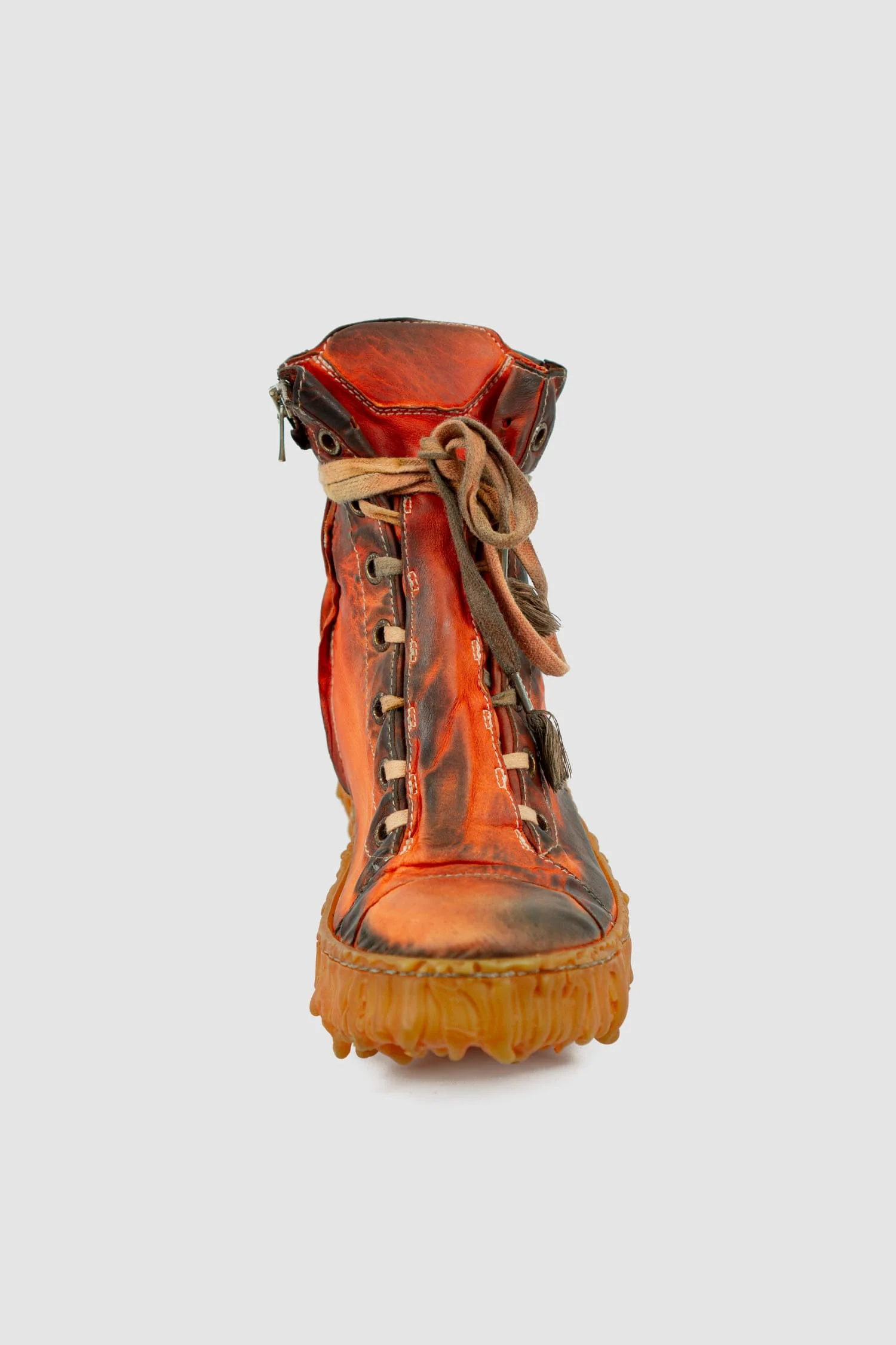 Red Melt Clash Lava Red Mid Sneaker - Image 7