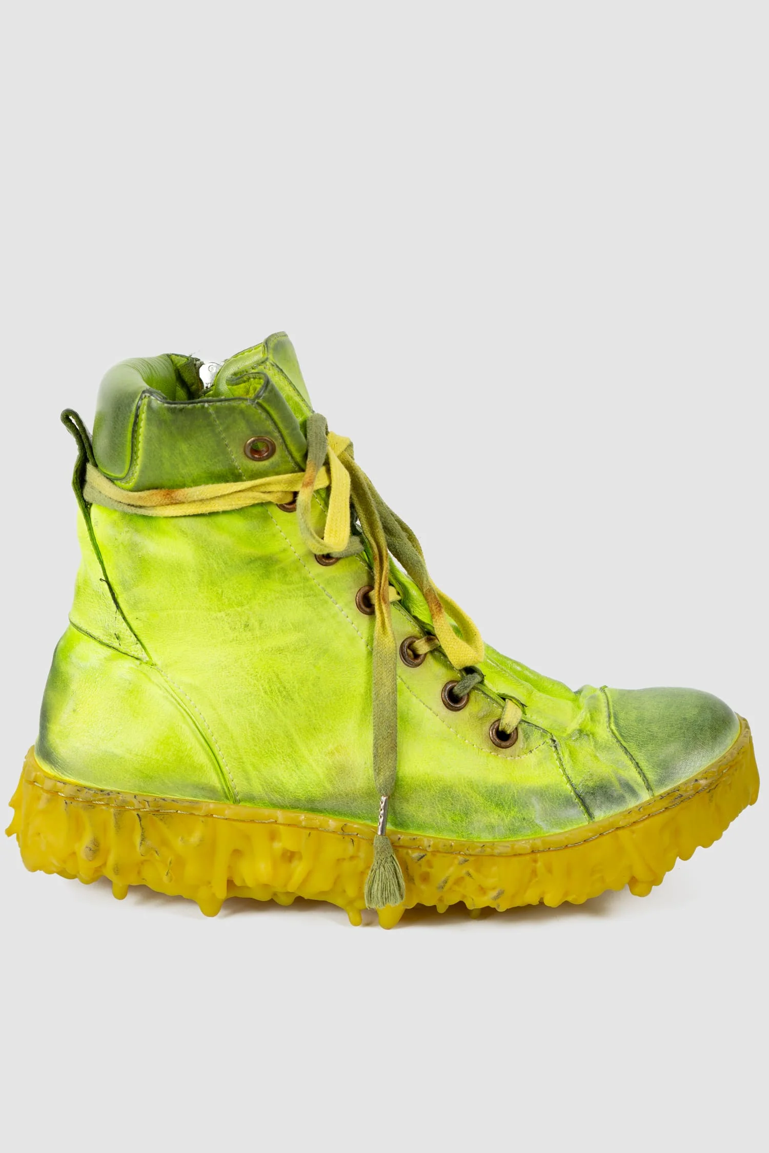 Green Melt Clash Mid Top Laced Sneakers - MELM1 - Image 5