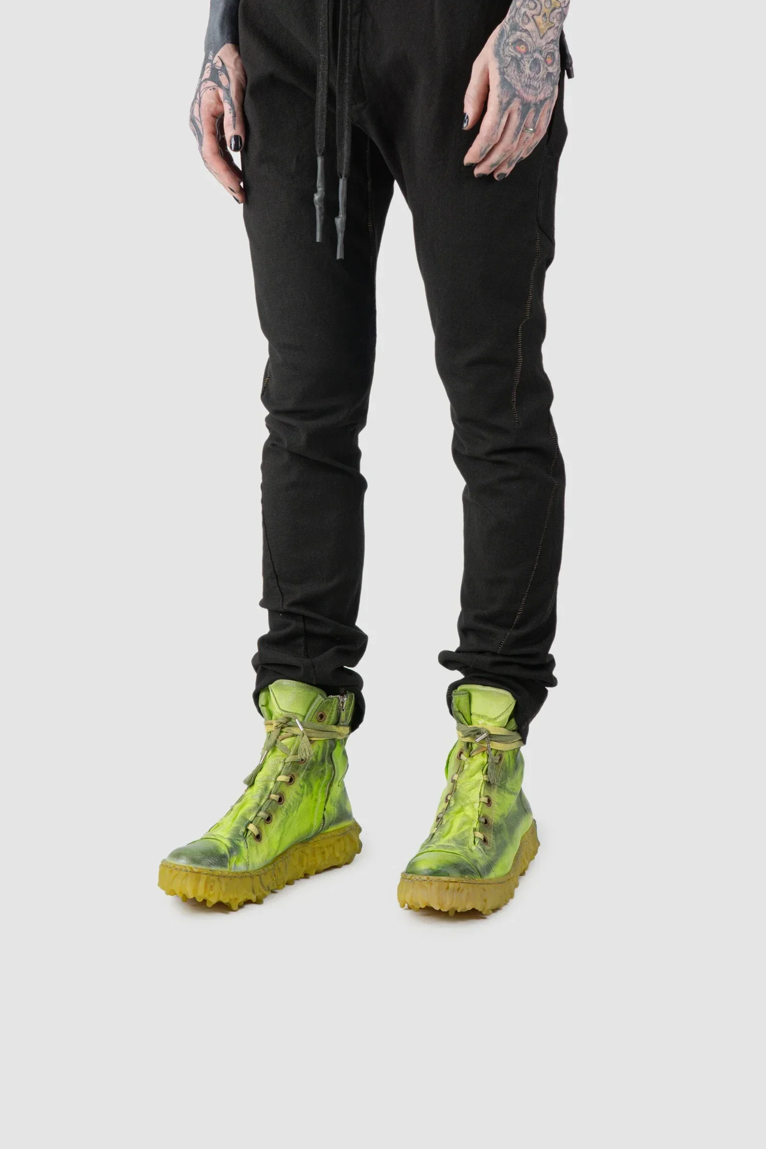 Green Melt Clash Mid Top Laced Sneakers - MELM1 - Image 9