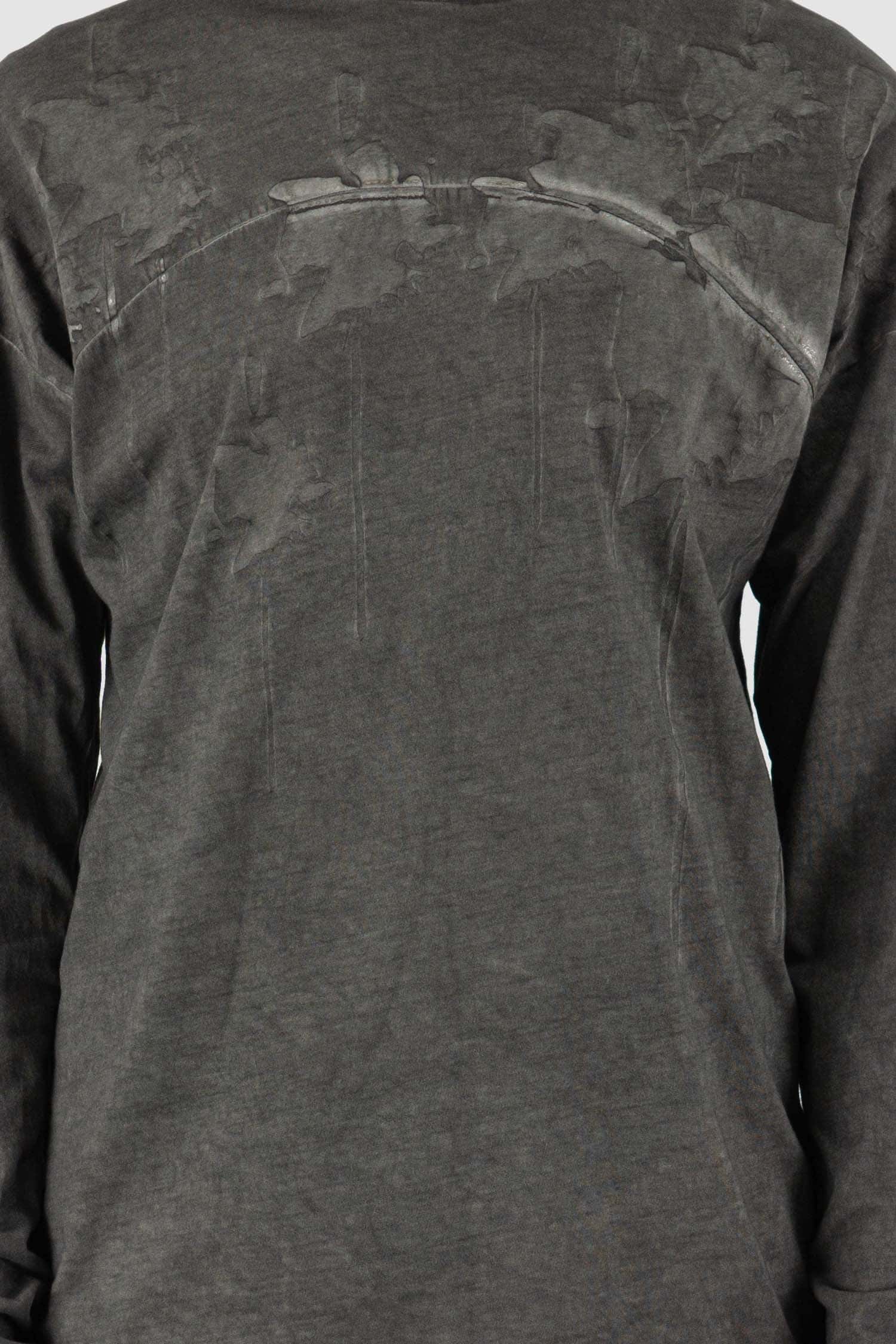 Black Object Dyed Long Sleeve T-Shirt - Image 3