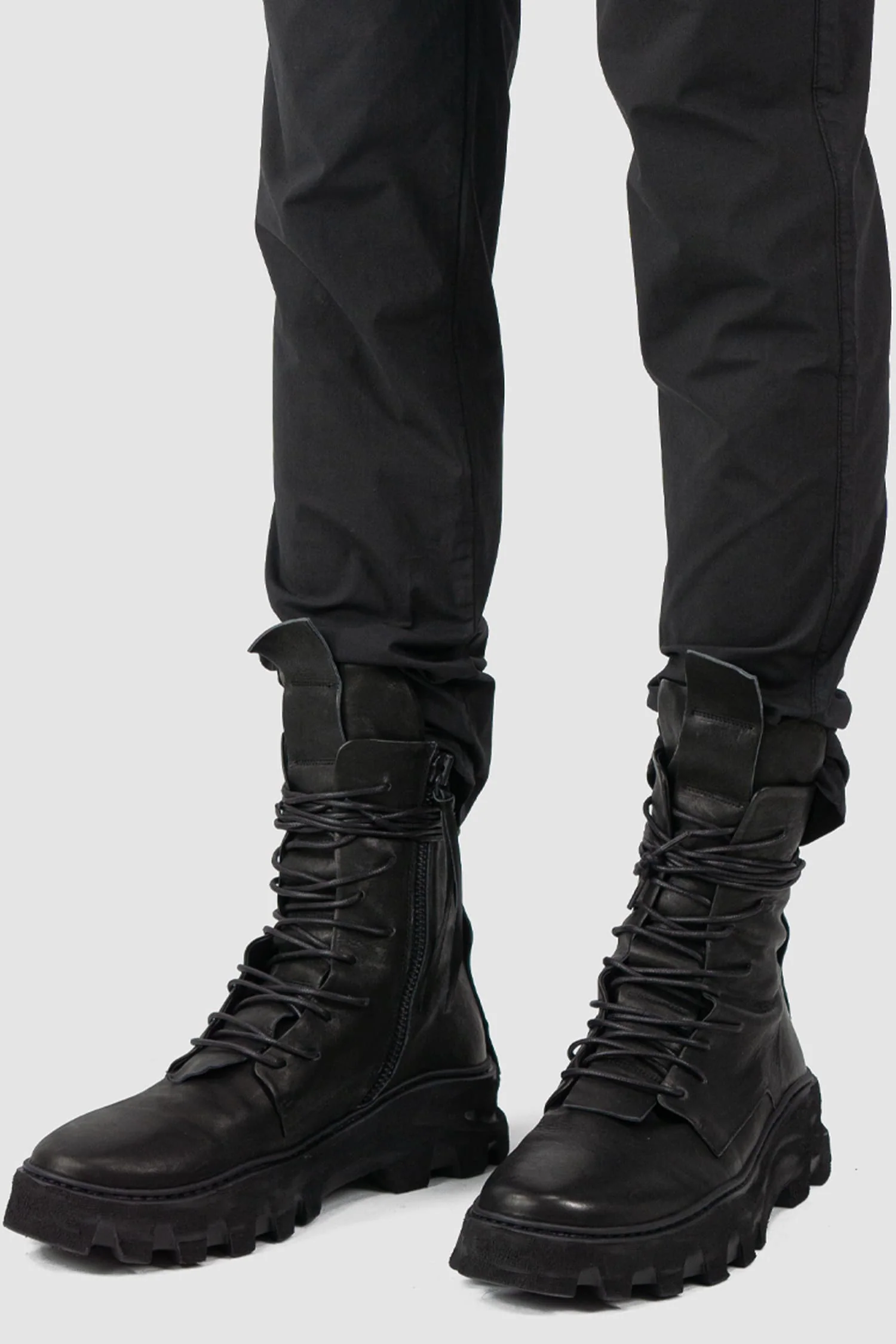 Black Regular Slim Fit Cotton Poplin Trousers - Image 3