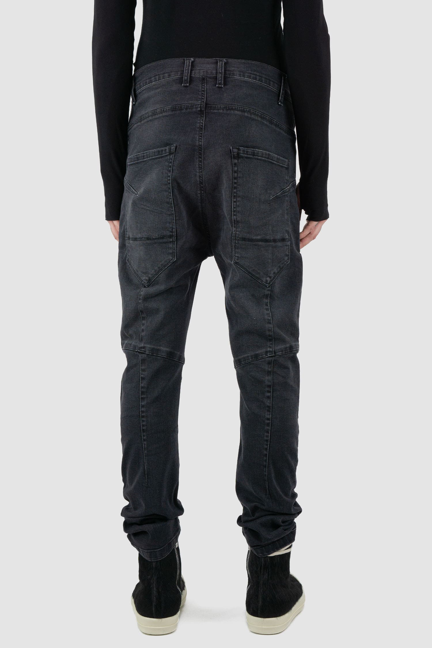 Black Slim Fit Stretch Jeans - Image 3