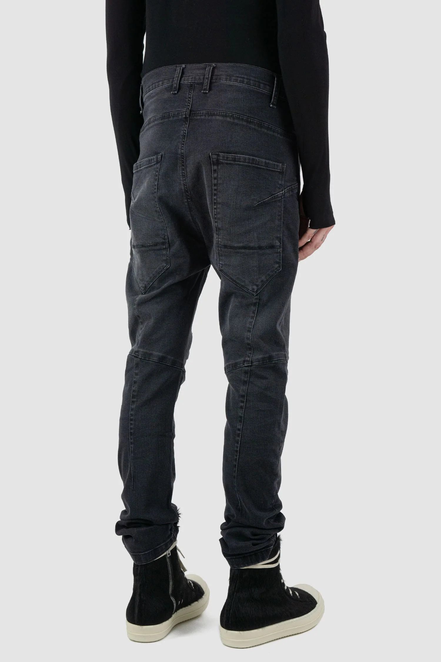 Black Slim Fit Stretch Jeans - Image 5