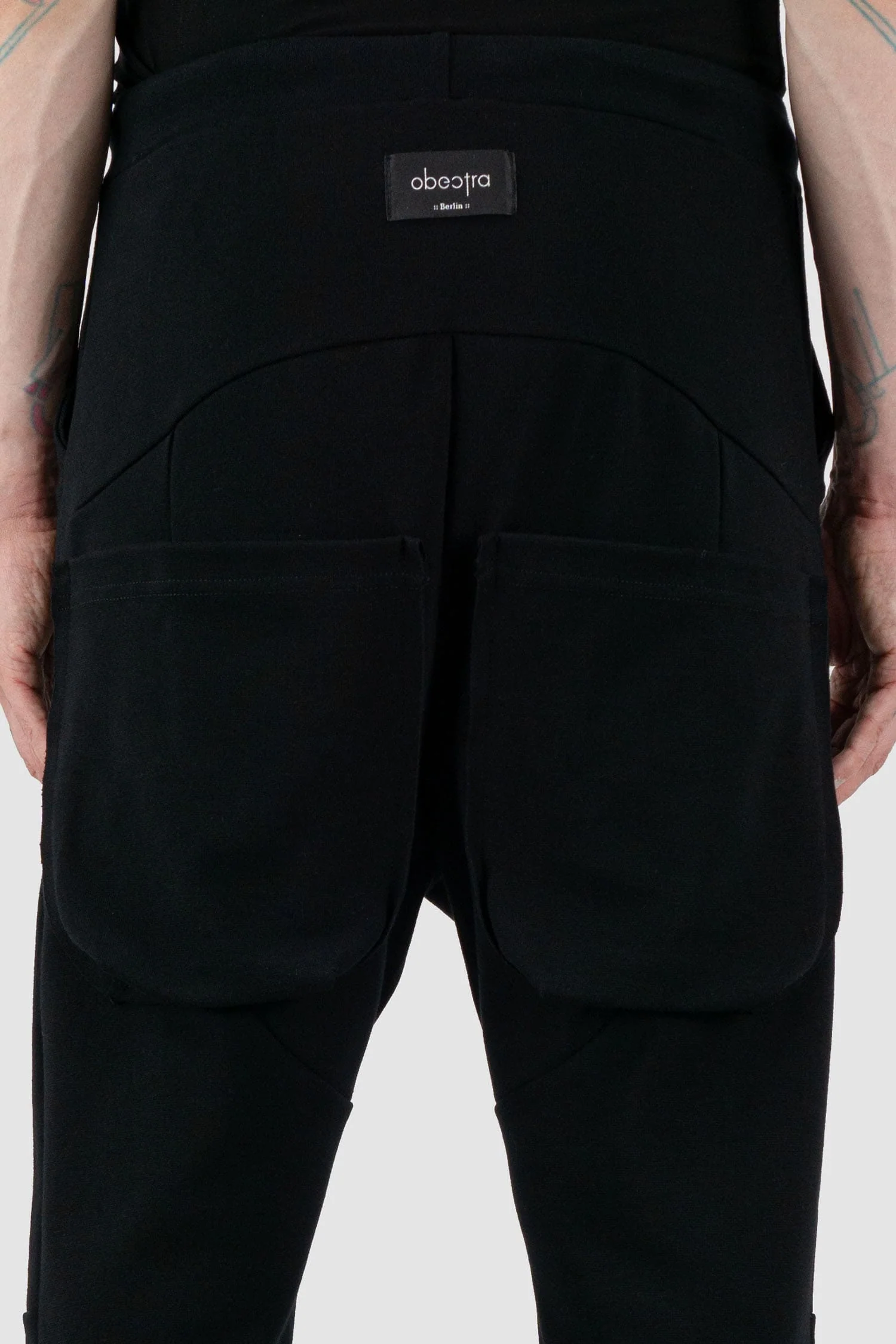 Black Low Crotch Cotton Sweatpants - Image 5