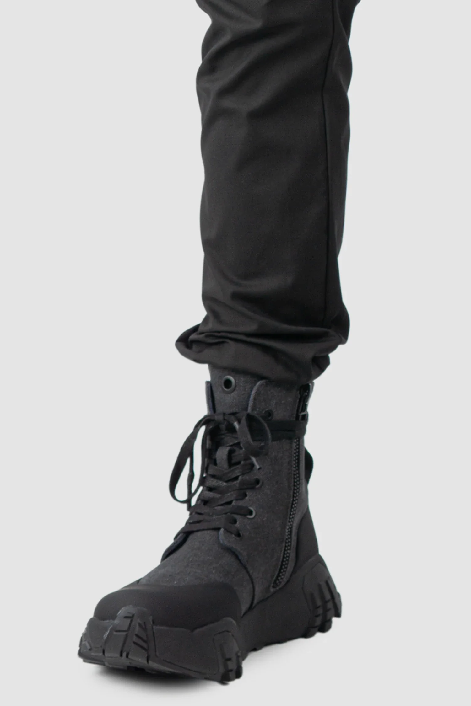 Black Low Crotch Cotton Twill Jogging Trousers - Image 5