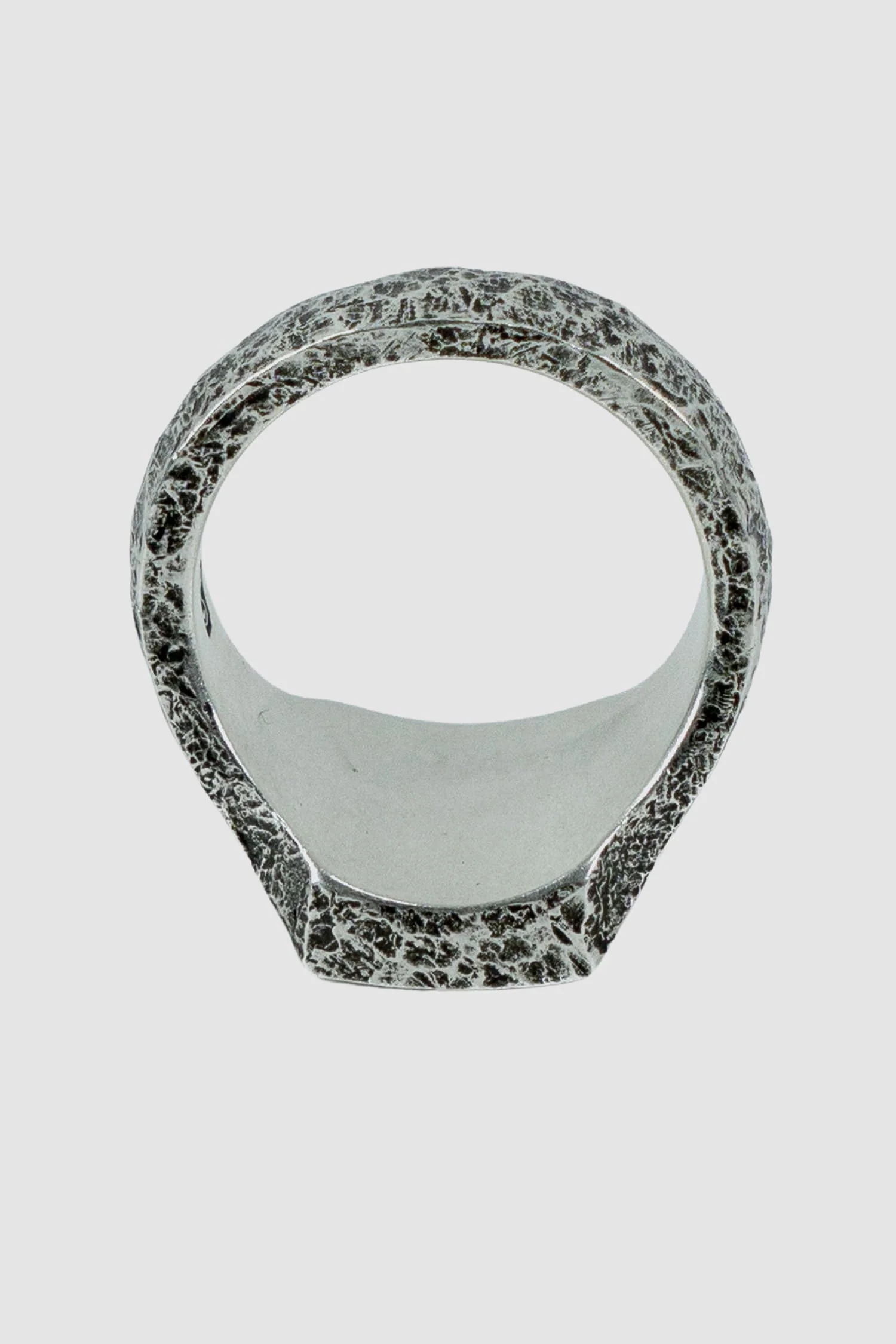 Silver Cushion Cut Signet Ring - Image 6