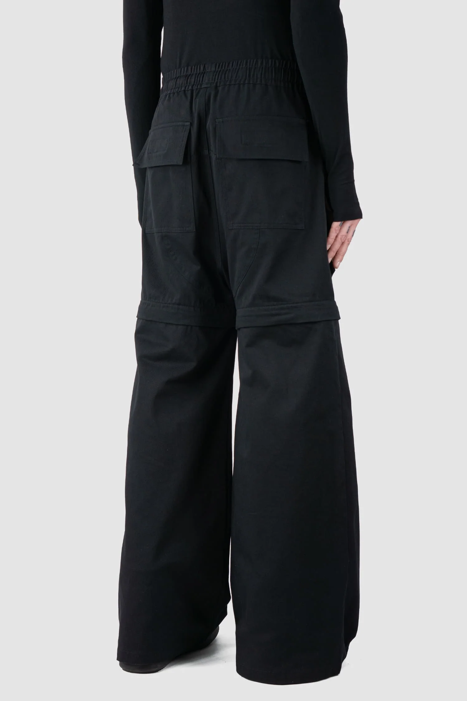 Black Multifunctional Flared Pants - Image 4