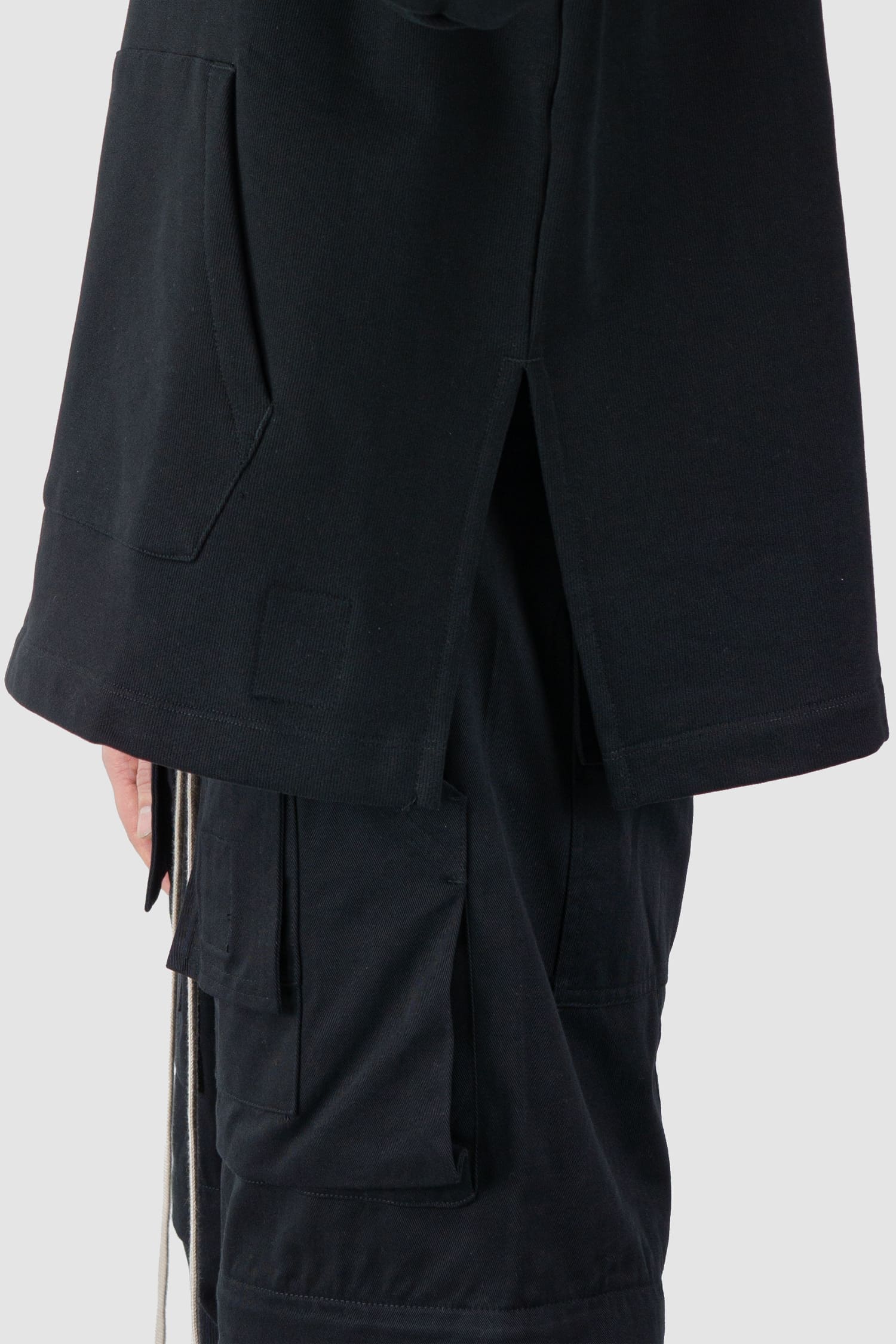 Black Organic Cotton Basic Hoodie - Image 4