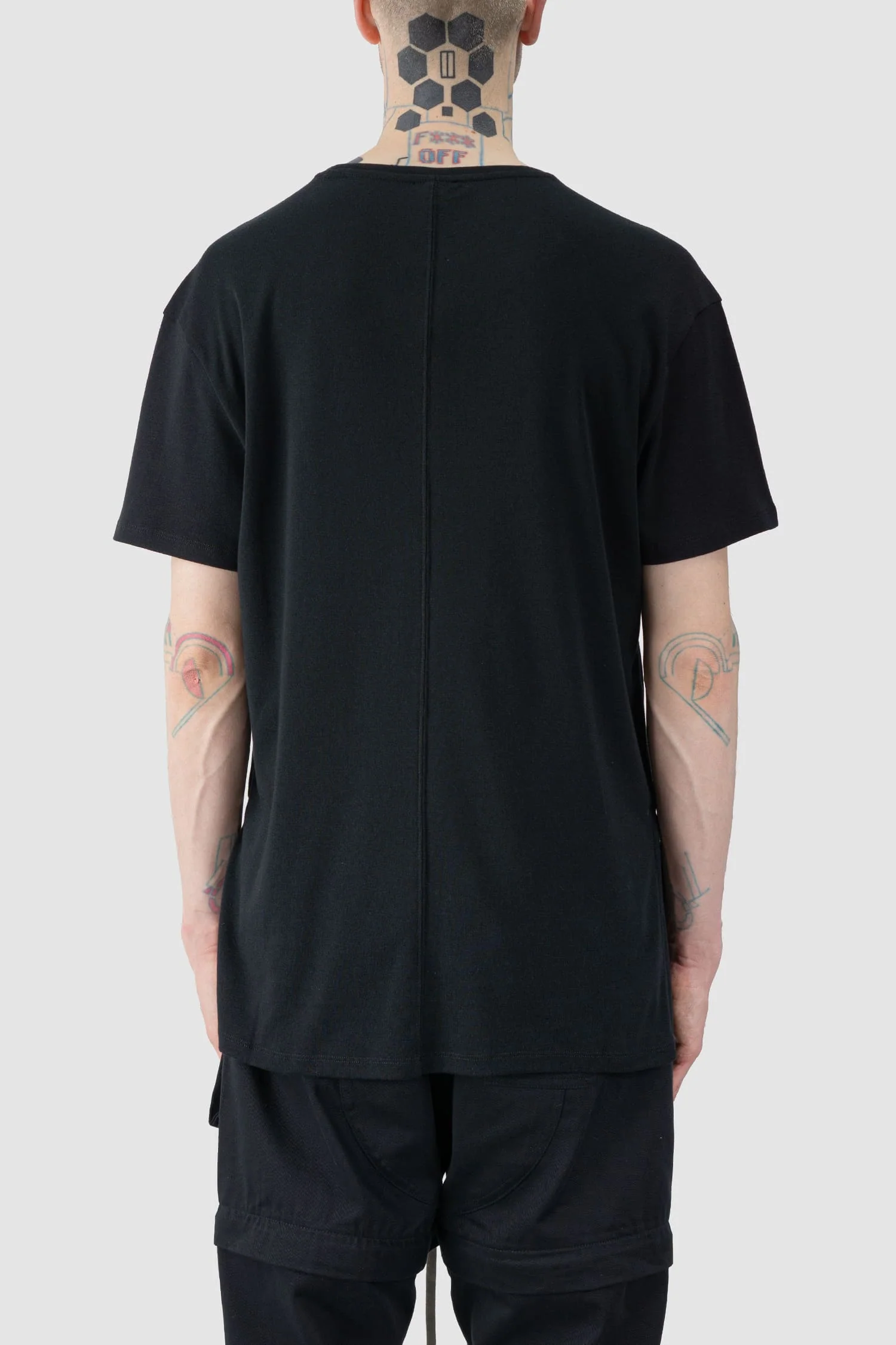 Black Standard Cotton Basic T-Shirt - Image 4
