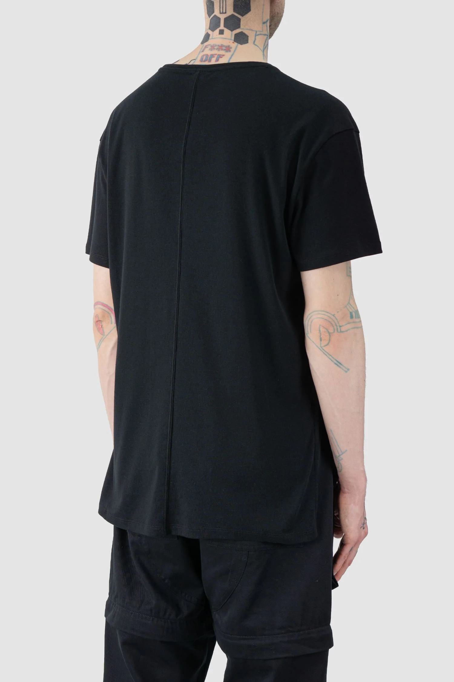 Black Standard Cotton Basic T-Shirt - Image 5