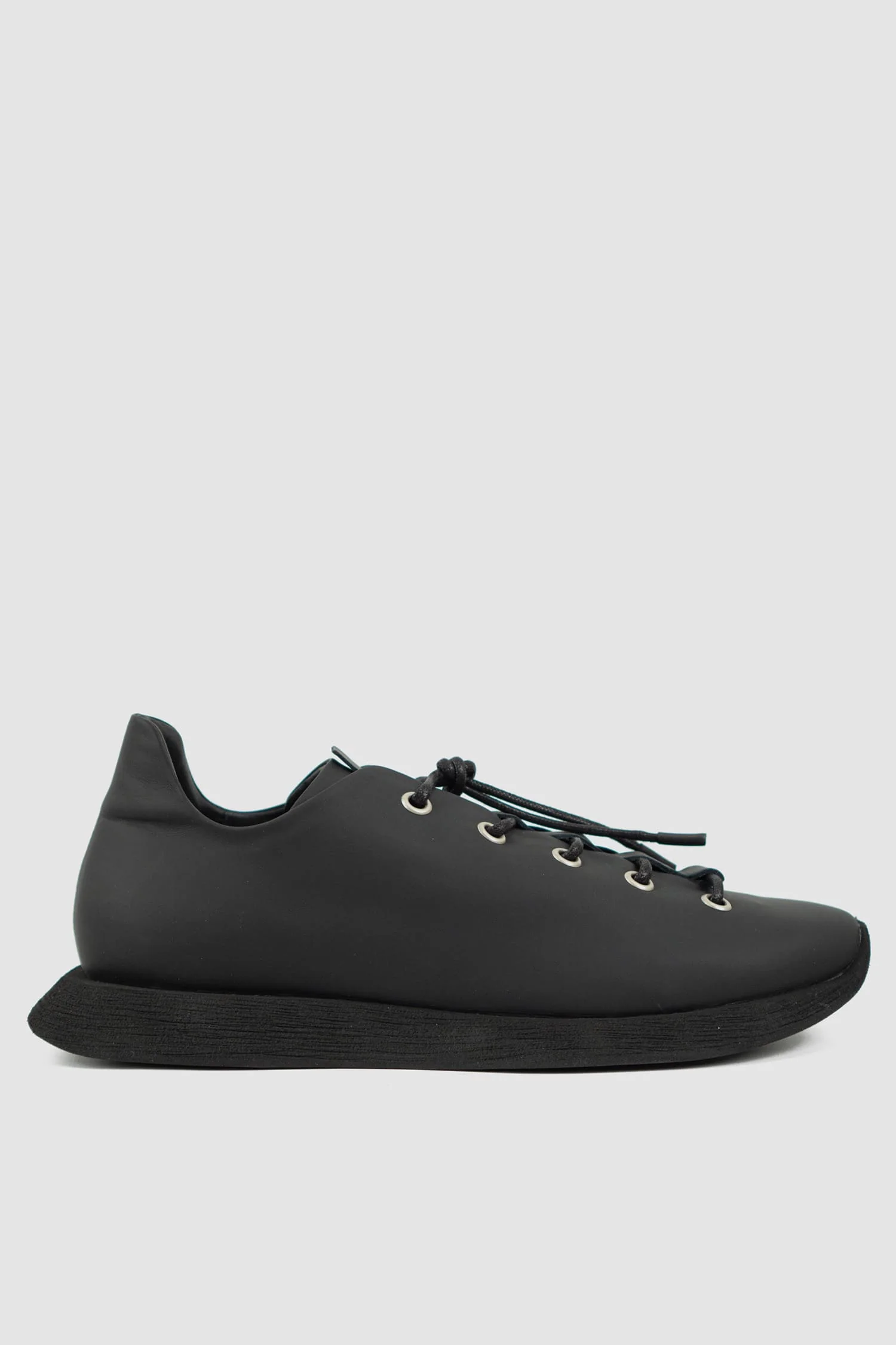 Black Matte Calf Leather Low Top Sneaker - Image 5