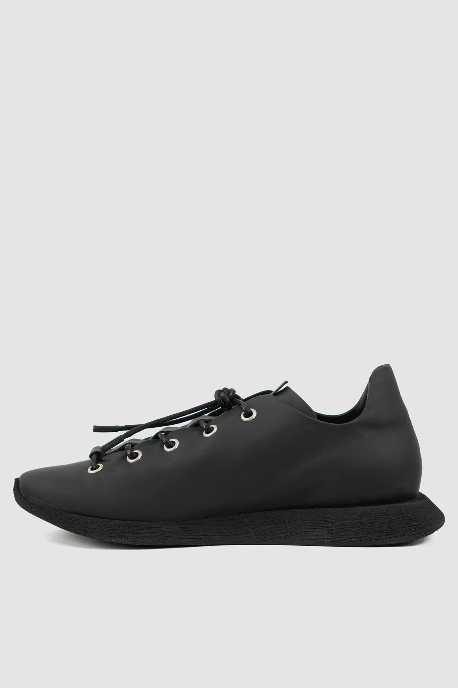 Black Matte Calf Leather Low Top Sneaker - Image 6