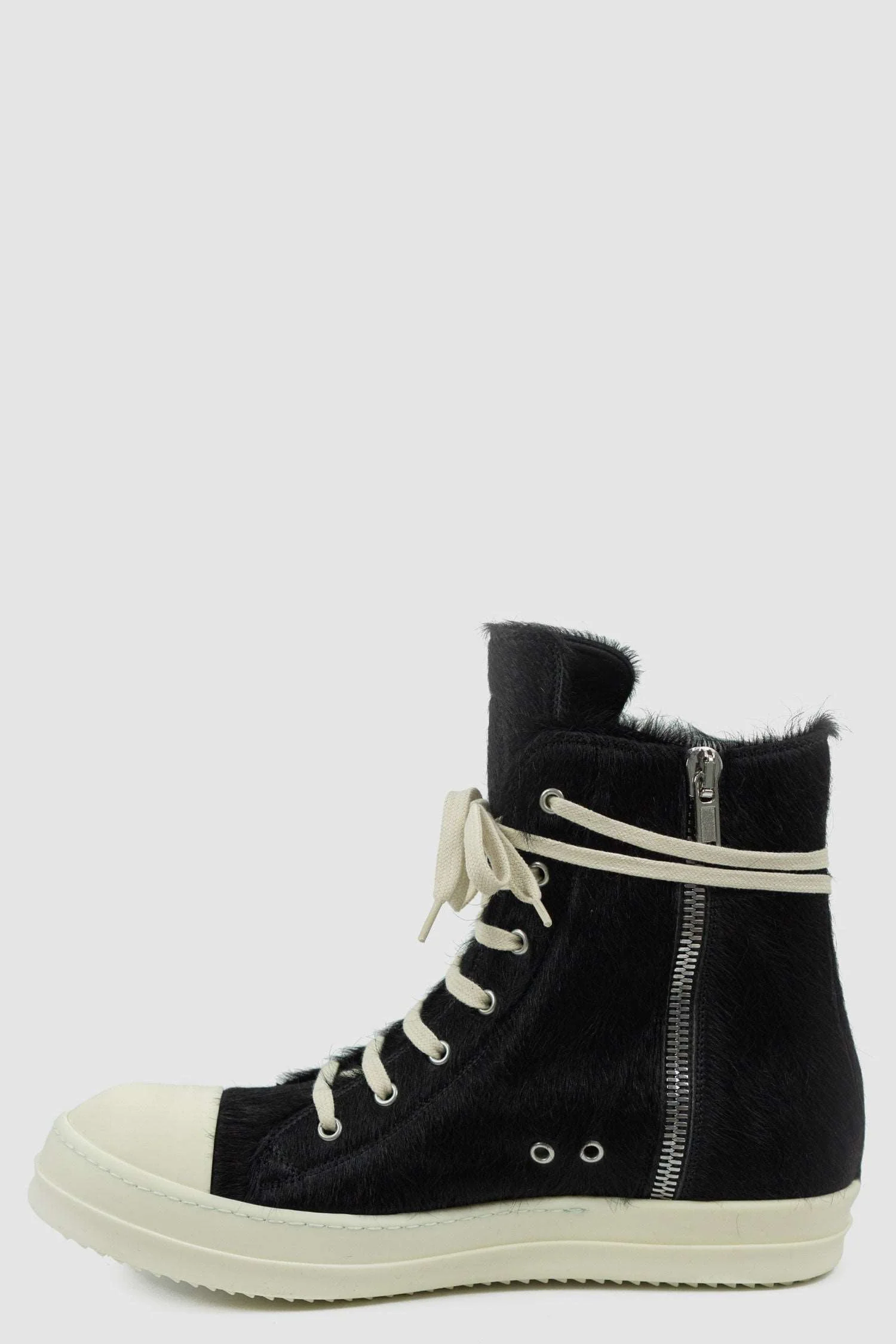 Rick Owens - Fur Leather Ramones Sneaker - Image 3