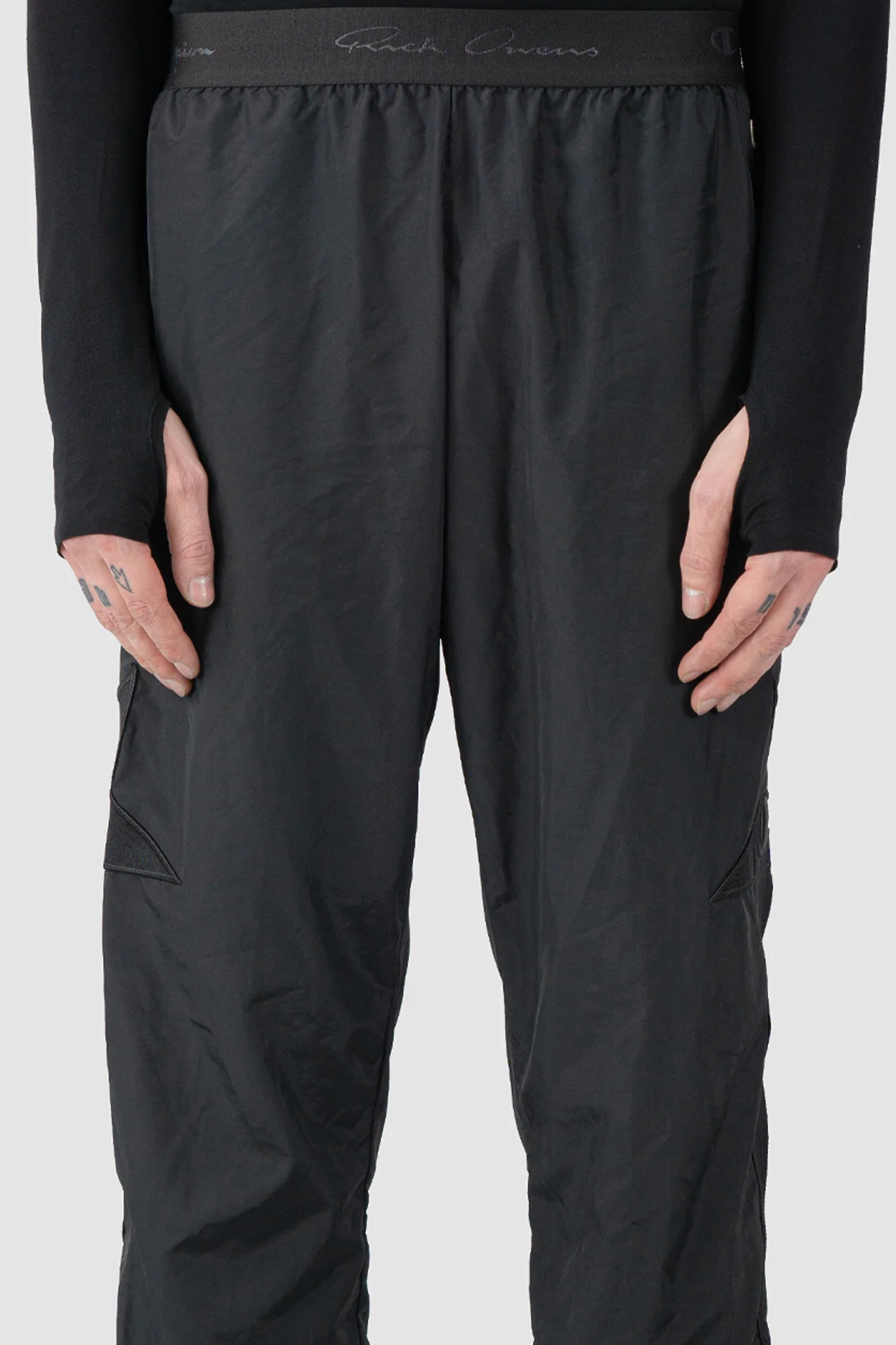 Rick Owens x Champion - Pentagram Nylon Track Pants - Image 3