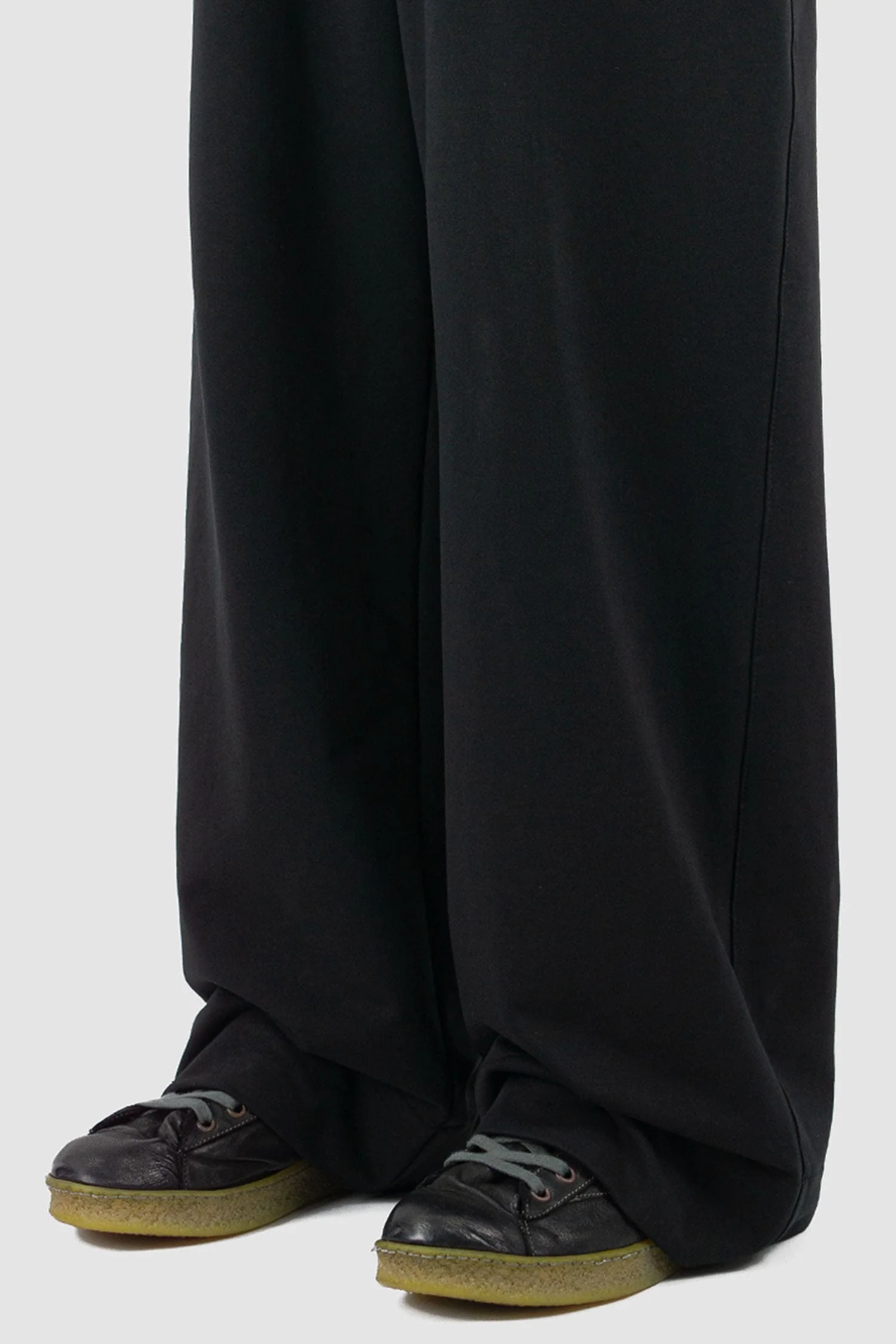 Black Wide Leg Gangster Sweatpants - Image 4