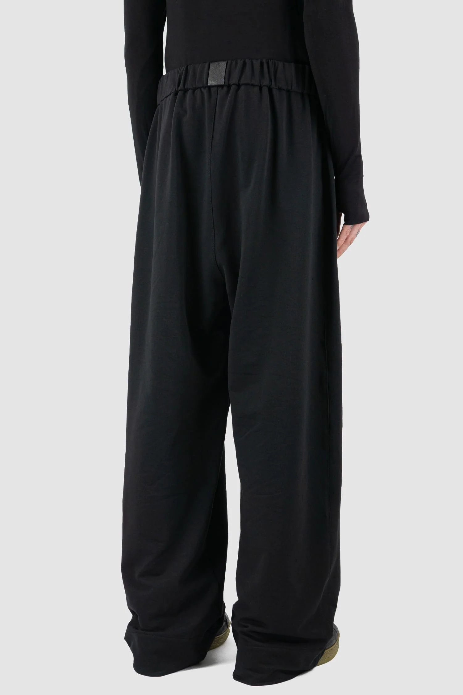 Black Wide Leg Gangster Sweatpants - Image 5
