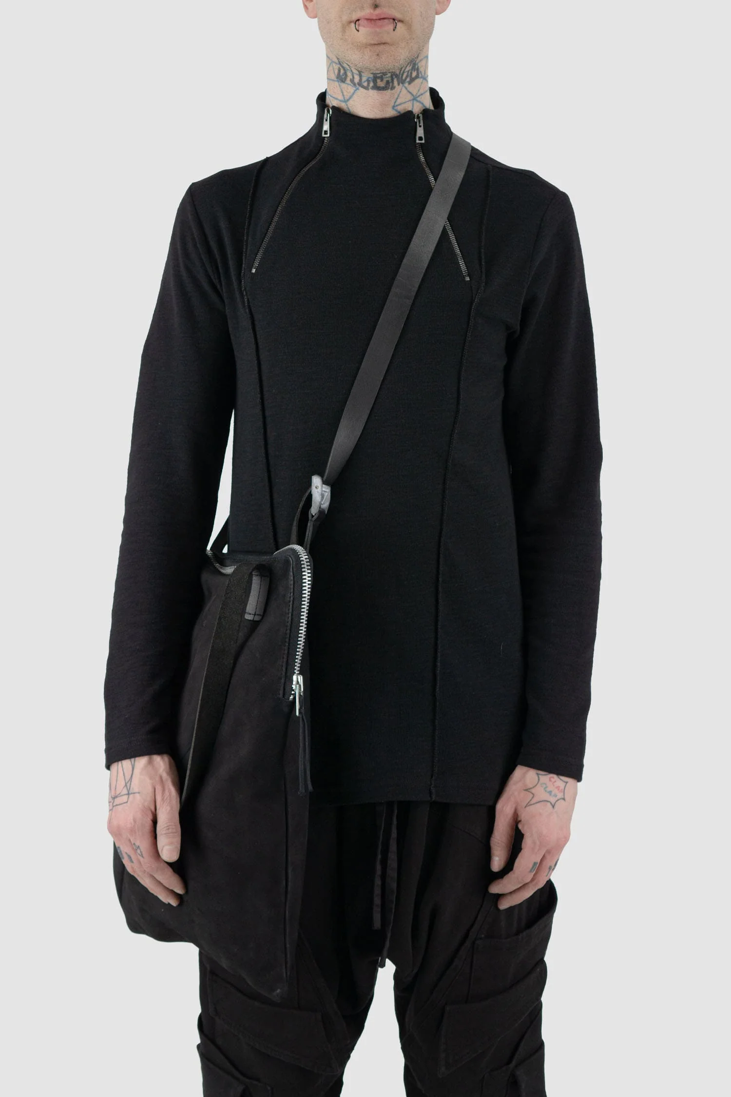 Black Leather Tote Bag Werk 34N - Image 5