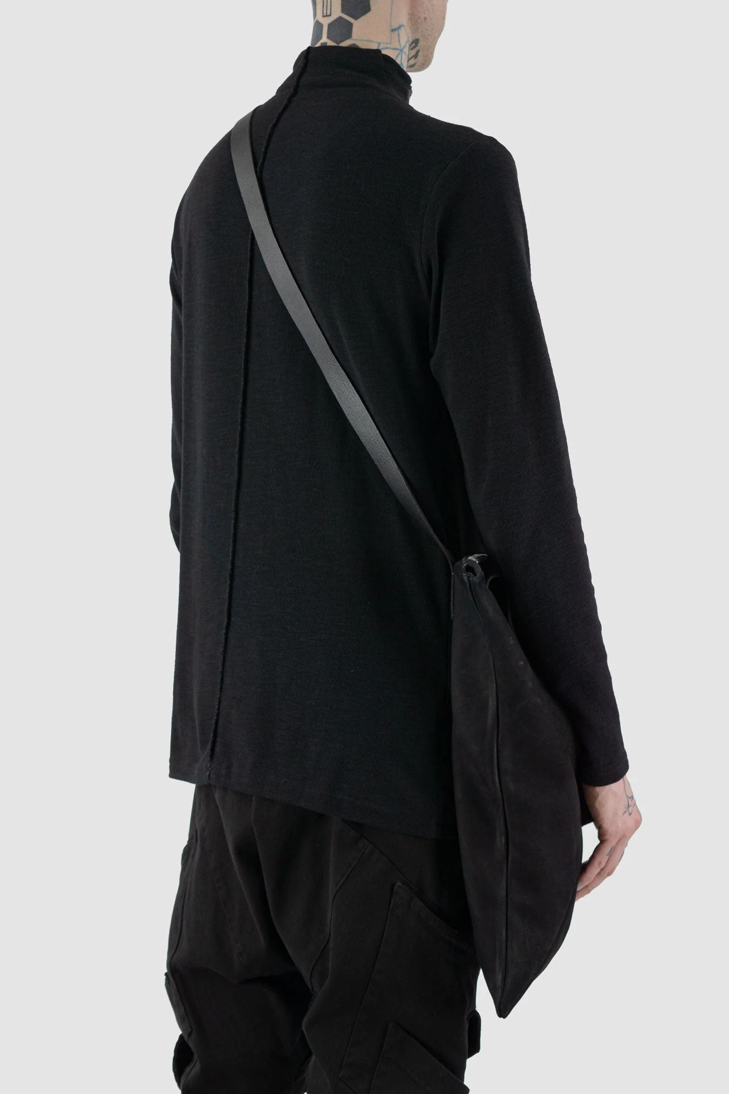 Black Leather Tote Bag Werk 34N - Image 8