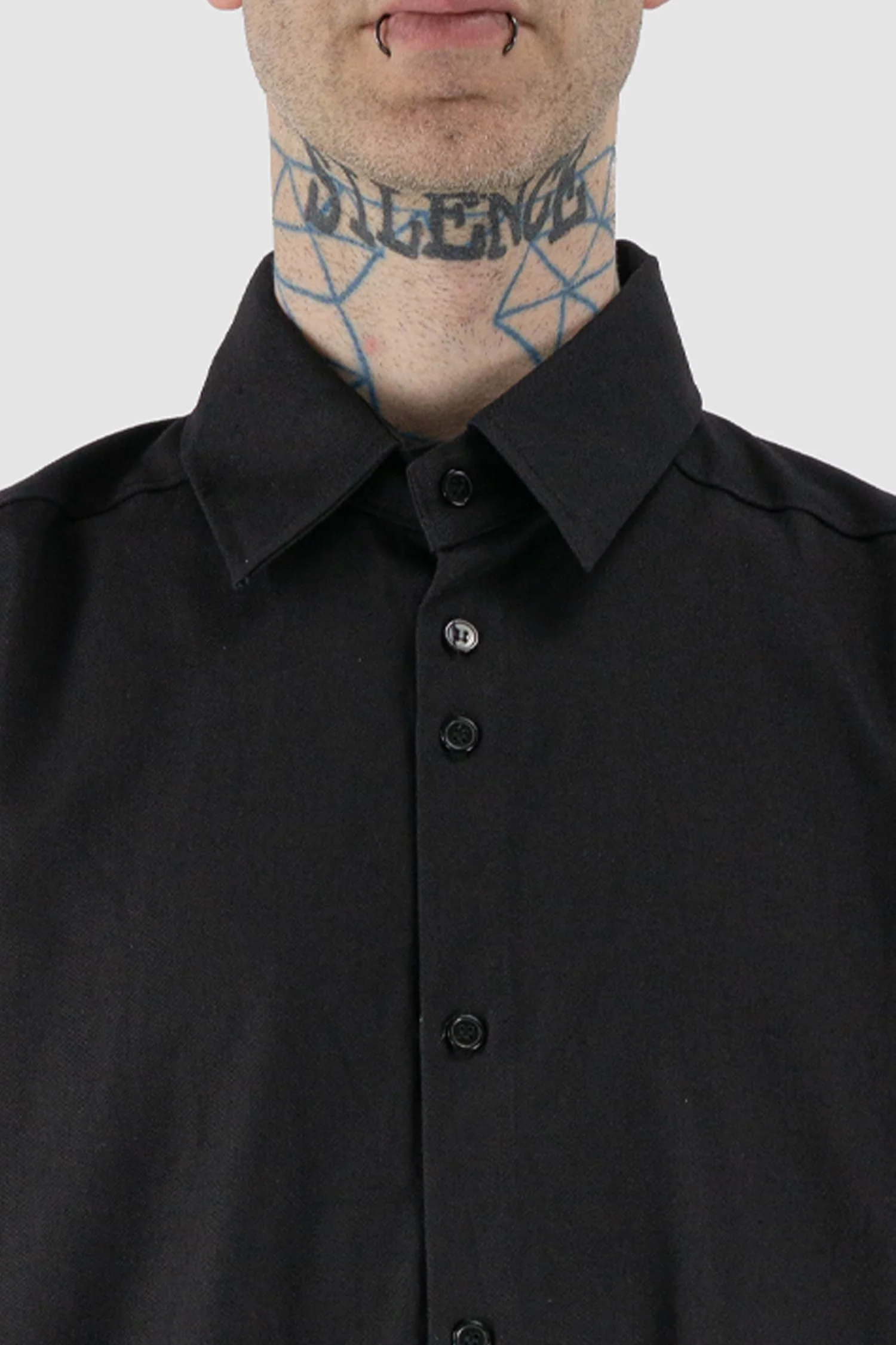 Black Long Sleeveless Shirt Vest - Image 4