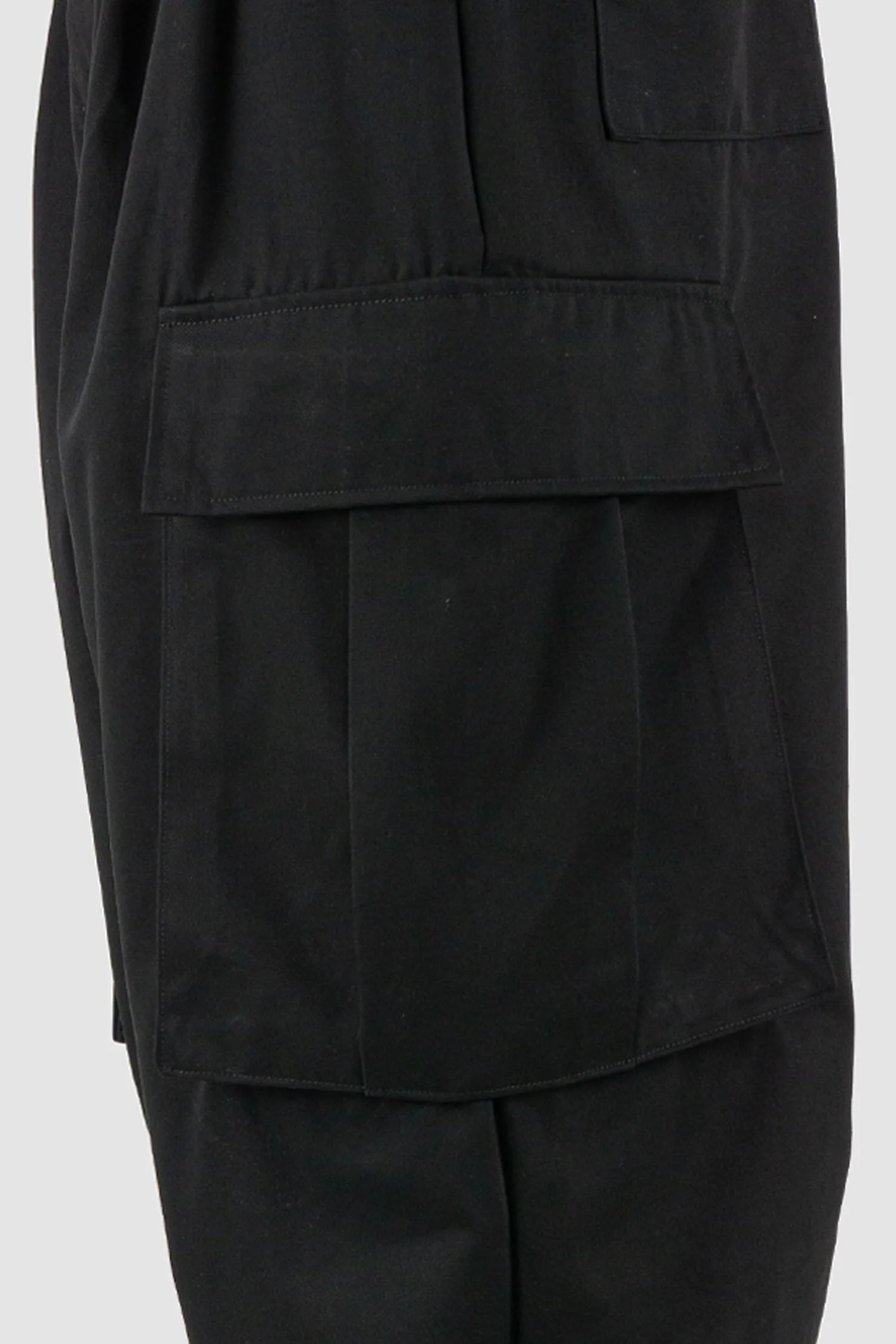 Black Shortened Military Cargo Pants - Image 4