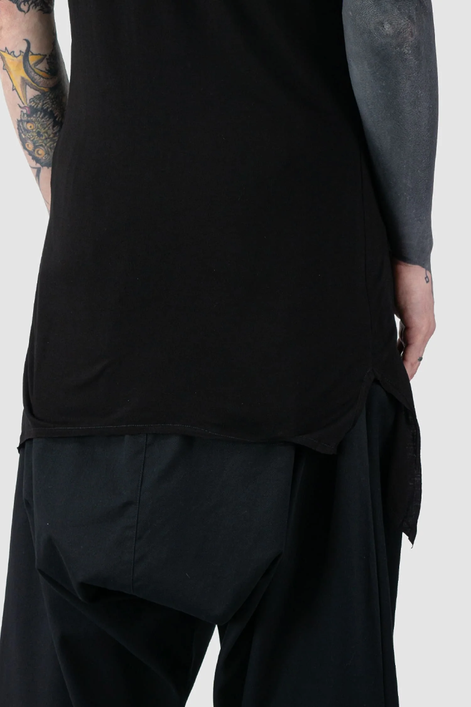 Black Wide V-Neck Bamboo Raglan T-Shirt - Image 6